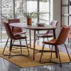 Crossland Grove Valencia Oval Dining Table Walnut 1800X1000X760mm