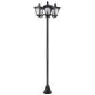 Outsunny Garden Free Standing 3 Light Solar Lamp Post