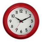 Red Metal Wall Clock