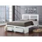 New Bretton Solid Wood Bed Frame 4Ft 6 Double White