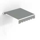 Living and Home Retractable Patio Awning Manual Sunshade 2 x 1.5m - Grey