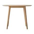 Crossland Grove Lisbon Round Dining Table Natural 1000X1000X700mm
