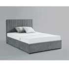 Livingstone Storage Fabric King Size Bed Grey