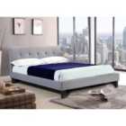 Hollywell Linen Fabric 4 Foot Bed Grey