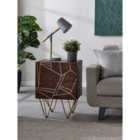 IH Design Side Table Dallas Dark Mango Wood