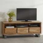 IH Design Natural Essential Live Edge Large Media Unit