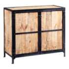 IH Design Vintage Upcycled Industrial Wood Small Sideboard