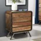 IH Design Retro Metal & Wood 4 Drawer Chest