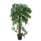 Greenbrokers Artificial Ficus Weeping Fig Tree Plant 140cm