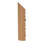 Decko 1 Piece Teak Composite Interlocking Left Edging Tile 37Cm X 7Cm