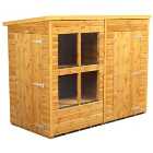 Powersheds Pent Shiplap Dip Treated Potting Shed including 4ft Side Store - 8 x 4ft