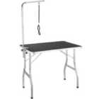 Tectake Dog Grooming Table w/ Arm - Silver