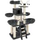 Tectake Cat Tree Scratching Post Gismo - Grey/White