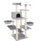Tectake Cat Tree Scratching Post Lilou - Grey