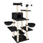 Tectake Cat Tree Scratching Post Lilou - Black