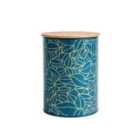 Botanicals Teal Leaf Storage Canister