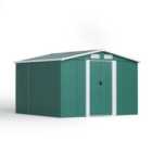 Livingandhome 8 x 8ft Metal Garden Shed w/ Foundation - Green