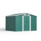 Livingandhome 6 x 8ft Metal Garden Shed w/ Foundation - Green