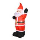 HOMCOM Christmas 2.4m Inflatable Santa Decoration with LED Lights
