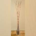Premier Decorations 1.2m Branch with Brown Glitter & 80 Warm White LEDs
