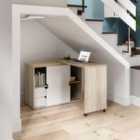 Teknik Pivot Cupboard Home Office Desk For Small Spaces