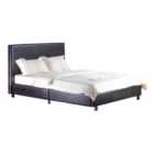 Fusion PU Faux Leather Single Bed Black