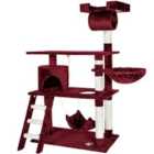 Tectake Cat Tree Scratching Post Marcel - Burgundy