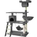 Tectake Cat Tree Scratching Post Marcel - Grey