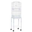 PawHut Bird Cage 157cm Finch W/ Breeding Tray & Stand Wheels - White