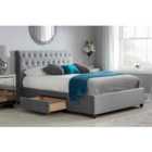 Birlea King Marlow Fabric Bed Grey Velvet