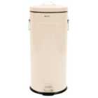 Charles Bentley 30L Retro Pedal Bin - Cream