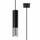 Sollux Pendant Lamp Loopez 1 Black/Chrome