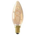 Calex Standard Gold Filament Flex Candle E14 4W Dimmable Light Bulb