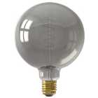 Calex Standard Filament Globe E27 4W Dimmable Light Bulb - Silver