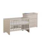 Veni Oak Effect 2 Piece Set Cot Bed Chest