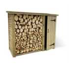 Churnet Valley Heavy Duty Logstore With Tool Shed 6' x 6'