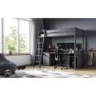 Noomi Tera Solid Wood Gaming Highsleeper Grey