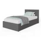GFW End Lift Single Ottoman Grey Fabric Bed