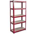 Home Vida 5 Tier Shelf Large Red