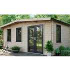 Powersheds Right Hand Door Apex Chalet Log Cabin - 10 x 18ft
