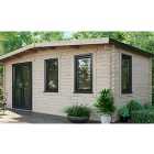 Powersheds Left Hand Door Apex Chalet Log Cabin - 10 x 18ft