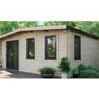Powersheds Left Hand Door Apex Chalet Log Cabin - 14 x 18ft