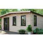 Powersheds Left Hand Door Apex Chalet Log Cabin - 16 x 18ft