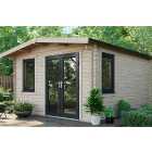 Powersheds Right Hand Door Apex Chalet Log Cabin - 14 x 12ft