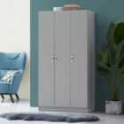 Essential 3 Door Double Wardrobe Grey