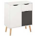 HOMCOM Storage Cupboard Sideboard With Drawer Grey