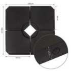 Outsunny 4 Part Cantilever Base - Black