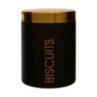 Maison By Premier Black Enamel Biscuit Canister