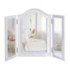 HOMCOM Triple Dressing Table Mirror With LED Lights White