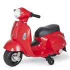 HOMCOM Kids Vespa Ride On Motorcycle 6V Electric Toy - Red